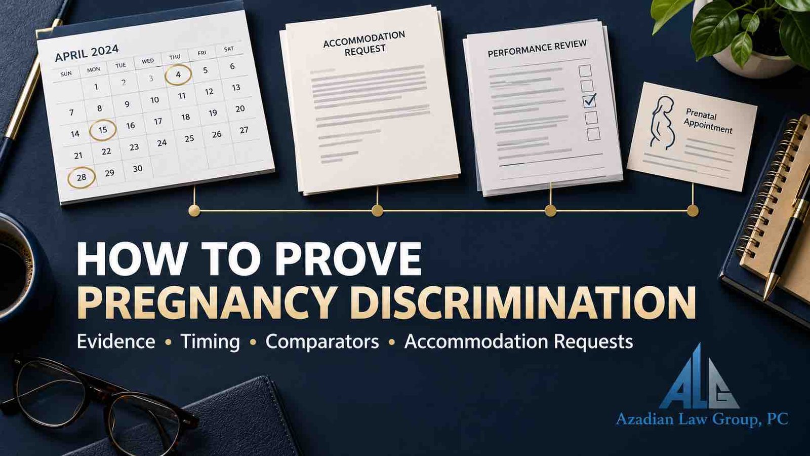 Evidence timeline for proving pregnancy discrimination at work in California