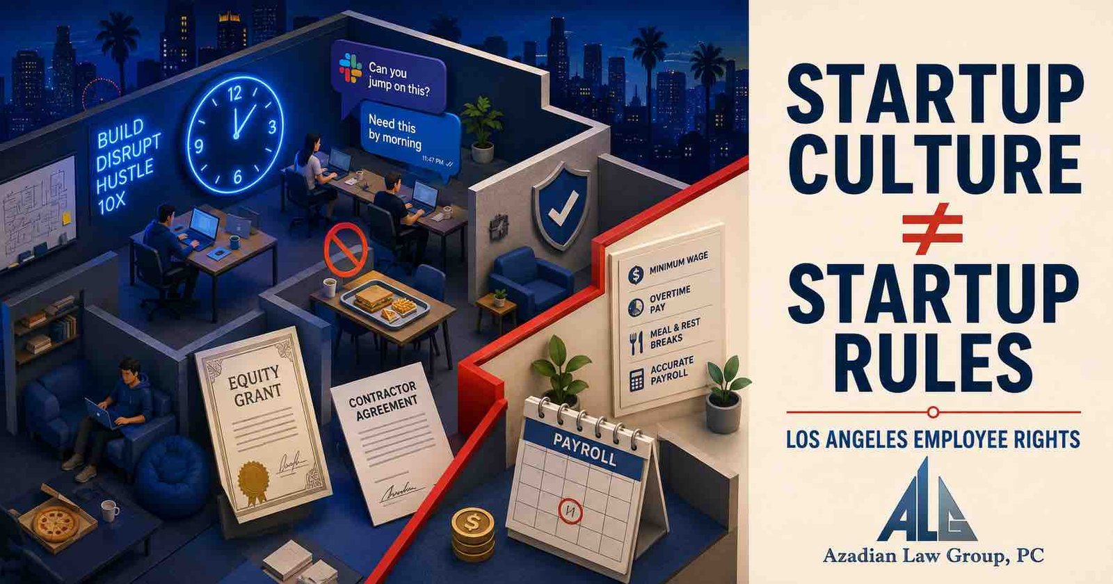 Wage and hour rights for employees working at Los Angeles startups – Azadian Law Group, PC